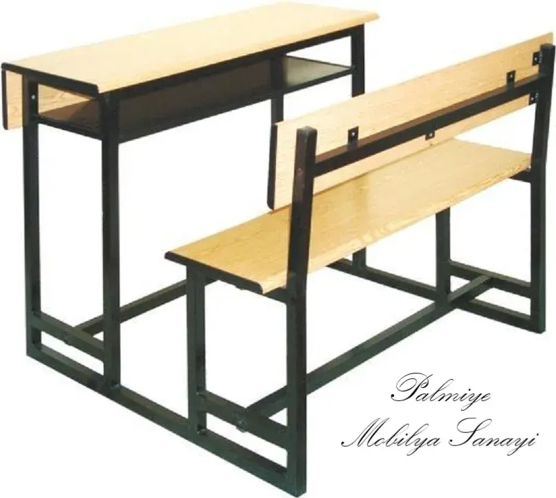 Masif Ahşap Metal Ayaklı Sınıf Sıraları
